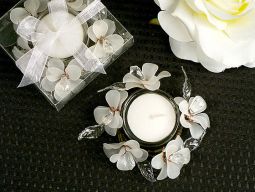 Elegant Frosted White Glass Flower Candle Holder Out of stock untill 1/30