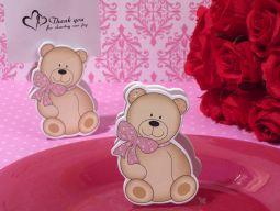 Cute And Cuddly Pink Teddy Place Card Holder