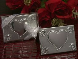 Silver Finish Two-Piece Compact Mirror