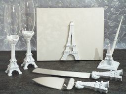 Elegant white Paris collection 7 pc accessory set