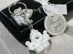 "Queen for a day" Sparkling Tiara keychain favor.