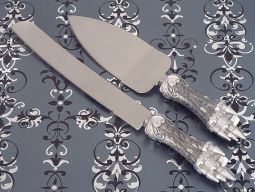 Platinum Castle collection Cake and Knife set