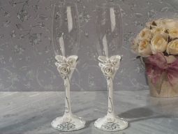 Elegant Rose collection flutes set
