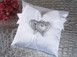 Two Hearts Beat As One Ring Pillow