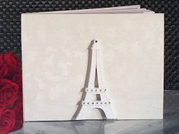 Elegant white Paris collection Guest Book