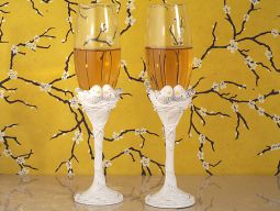 Lovebirds Collection toasting flutes