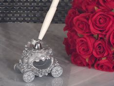 Elegant silver Wedding Coach Pen set