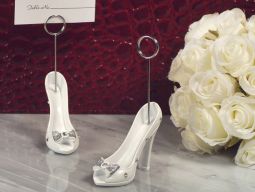 Belle of the ball dazzling Shoe design place card holder