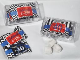 Mint Candy Favors with  Pvc Gift Box 40Th Birthday Design