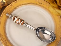 Chic Murano art golden swirls ice cream scoop
