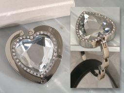 Murano art deco collection Heart shape crystal handbag holder