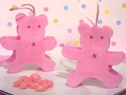 Cute pink Teddy Bear bag / holder