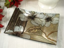 Murano Design Rectangular Platter Magnolia Design