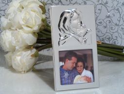 Madonna and child silver photo frame