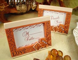 Place card frame fall design