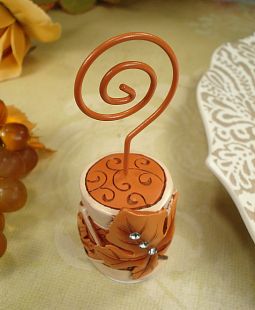 Deluxe place card holder fall design