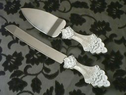 Eleganza collection cake and knife server