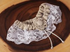Rustic collection Burlap and Lace garter