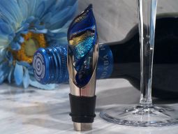 Murano Art Deco Collection Elegant Swirl Design Wine Pourer