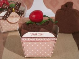 Sweet Treats Collection Chocolate Cupcake towel favor