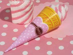 Sweet Treats Collection Strawberry swirl Ice cream cone towel favor