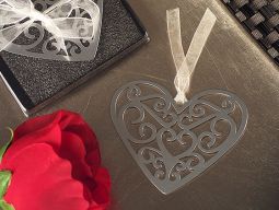 Mark it with memories Ornate heart design bookmark