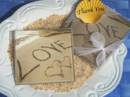 Love on the Beach glass coasters Out of Stock Until 2-30-18
