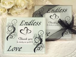 Our Endless love glass coasters