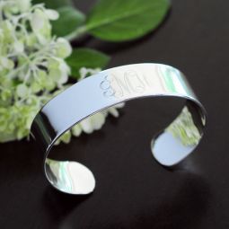 Personalized Wide Cuff Bracelet