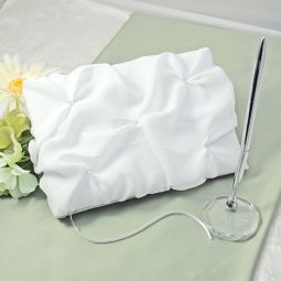 Chiffon Guest Book and Crystal Pen Set