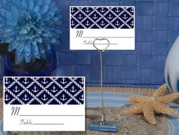 Metal Place Card Holder with Anchors Design Card