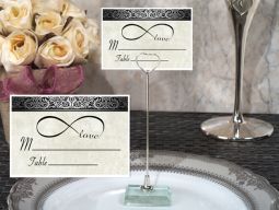 Metal Place Card Holder with Infinite Love Design Card