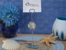 Silver Seashell Place Card Holder