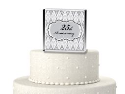 25th Anniversary cake topper