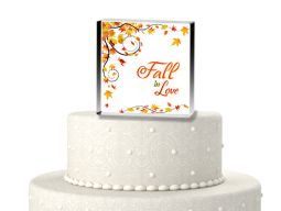 Fall in Love cake topper