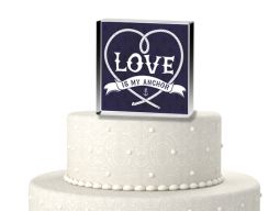 Love is our anchor cake topper