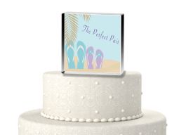 A perfect pair Beach theme cake topper