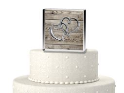 Vintage two hearts become one cake topper