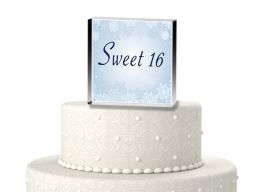 Sweet 16 Snowflake cake topper