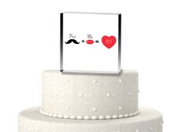 You plus me equals us cake topper