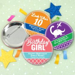 Kids Birthday Buttons (2.25")