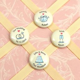 Personalized Wedding Magnets (1")