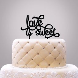 "Love Is Sweet" Cake Topper