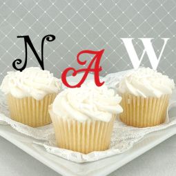 Personalized Single Initial Cupcake Topper