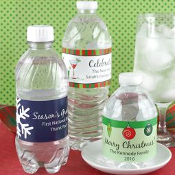 Holiday Water Bottle Labels (Set of 5)