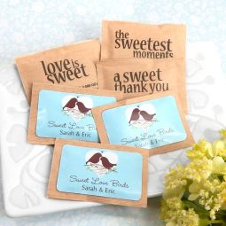 Personalized Wedding Natural Raw Sugar Packets (Set of 100)