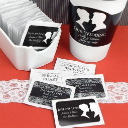 Personalized Instant Coffee Packets - Silhouette Collection (Set of 100)