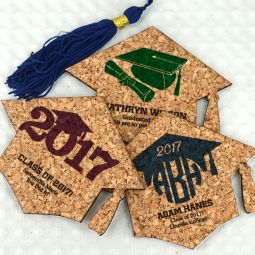 "Graduation Cap" Cork Coaster