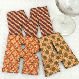 Personalized Initial Cork Coaster