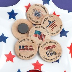 Patriotic Wooden Magnets